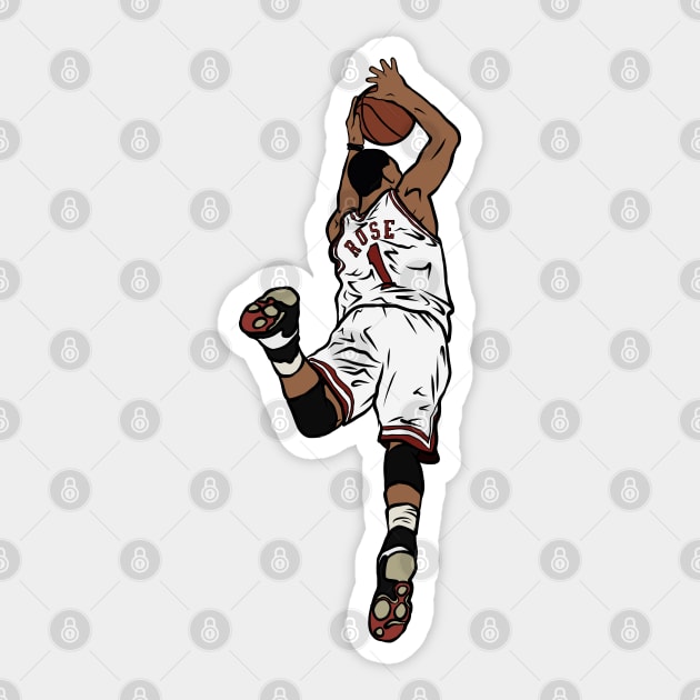 Derrick Rose Dunk Sticker by rattraptees